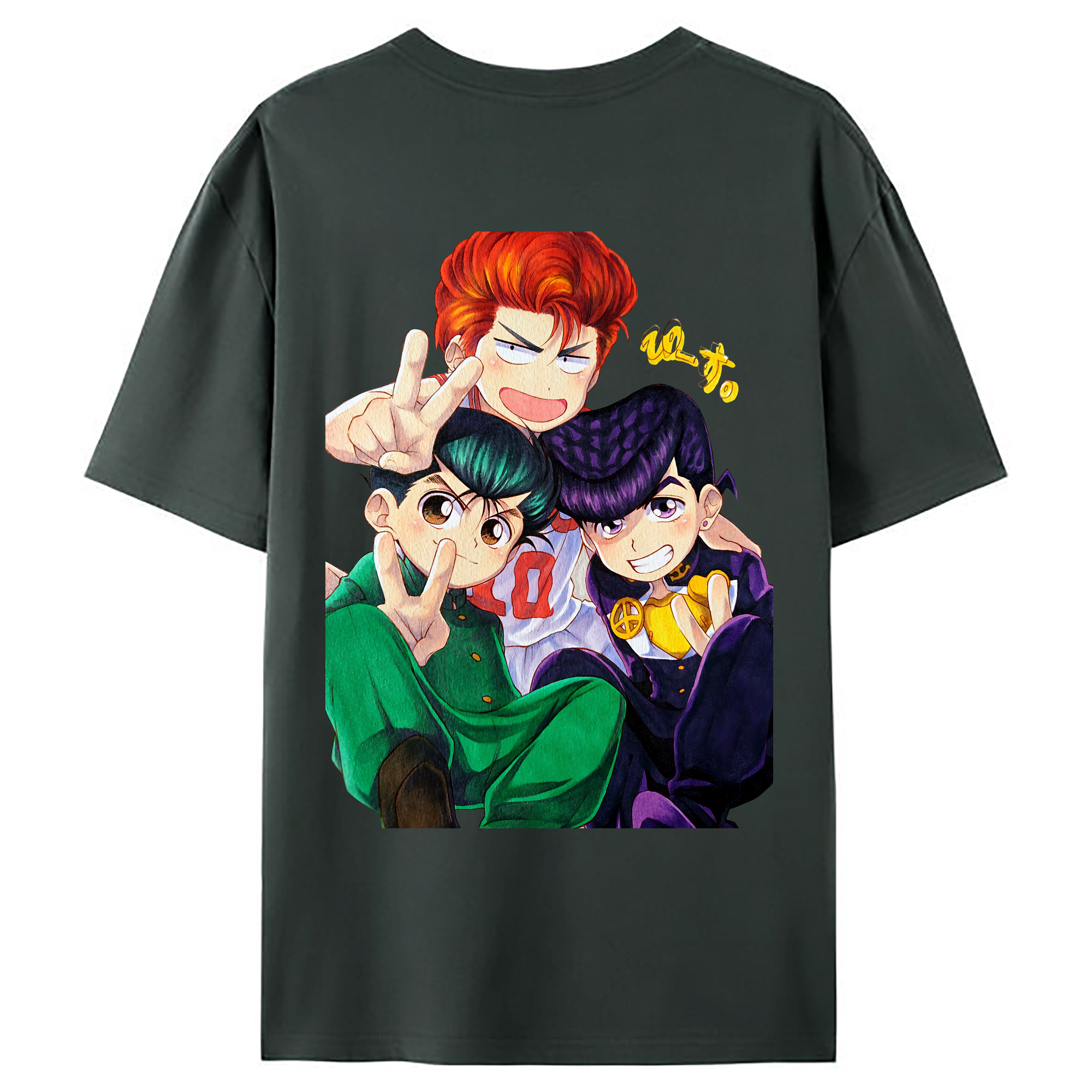（画像用） SLAM DUNK／スラムダンク 綿100％ メンズ半袖Tシャツ（バックプリント） 通気性